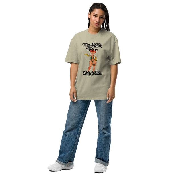 Oversized faded "Thicker" t-shirt