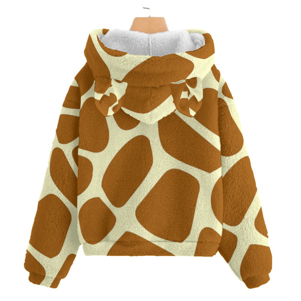 Giraffe Fleece Sweatshirt With Ear